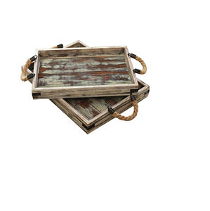 Bandejas de servir de madera clásicas hechas a mano indias, pantalla OEM ODM, plato de pastel de alta calidad personalizado para Decoración - Product Image 5