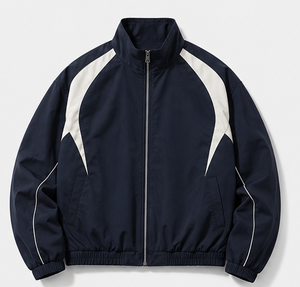 Chaqueta Casual de Alta Calidad para Hombre, Cuello Alto, Cierre de Cremallera, para Otoño - Product Image 1
