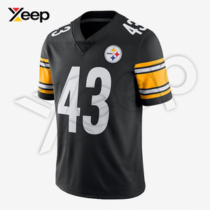 เสื้อฟุตบอลอเมริกัน XEEP รุ่นปรับแต่งได้ XC-AFU-17 สำหรับผู้ชาย เนื้อผ้าโพลีเอสเตอร์น้ำหนักเบา ระบายอากาศได้ดี พิมพ์ลายด้วยเทคโนโลยีฮีททรานเฟอร์ ประสิทธิภาพสูง - Product Image 1