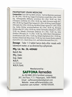 Comprimés à base de plantes Saffona THYROACTIVE DS, formule botanique traditionnelle avec des ingrédients végétaux naturels