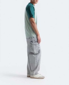 T-shirt pour homme en coton 100% éco-responsable, fabriqué au Pakistan, personnalisé, bicolore vert clair et vert foncé, style décontracté, style streetwear - Product Image 3