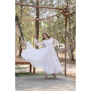 Vestido de noche bordado con lentejuelas ricas Look de fiesta con trabajo elegante - Product Image 6