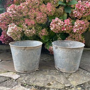 Cubo de hierro antiguo hecho a mano, maceta galvanizada, precio económico desde India, cubo galvanizado para plantas - Product Image 3