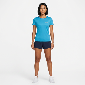 T-shirt à manches courtes bleu pour homme avec logo brodé en forme d'aile, col rond, décontracté, séchage rapide, coupe classique - Product Image 2