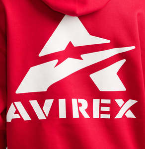 เสื้อฮู้ดดี้โอเวอร์ไซส์ Avirex พรีเมียม คุณภาพสูง 100% ผ้าฝ้ายฟลีซแบบสวมหัว มีกระเป๋าจิงโจ้ สำหรับทุกเพศทุกวัย รับผลิตแบบ OEM ODM - Product Image 3