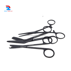 Ciseaux à pansements Lister, ensemble chirurgical 3 pièces, forceps hémostatique 4,5 po, forceps 5,5 po en acier inoxydable, manuel, certifié CE, classe médicale - Product Image 2