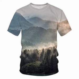 T-shirt décontracté ample en jersey pour homme J1, chaud pour l'hiver, à manches courtes, couleur unie, impression numérique vierge, respirant et doux K4-287 - Product Image 5