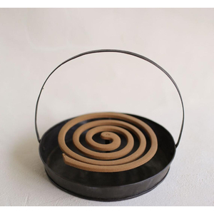 Green Coil Incense <b>Holder</b> Metal Stand with Leaf Base Aromatherapy Diffuser All-Season Use Coil Burner Handmade On Sale - Product Image 4