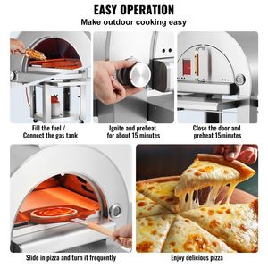 Forno Pizza Portatile a Doppia Alimentazione (Pellet e Gas) da 22 Pollici per Esterni, in Cordierall Rinforzato per Tostare e Cuocere, Ideale per Avventure all'Aperto - Product Image 6