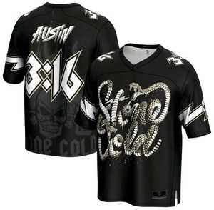 Camiseta Negra de Manga Corta con Cuello en V para Hombre, con Estampado de Serpiente, Estilo Urbano, Tejido Jersey, Corte Regular, Diseño Estampado - Product Image 6