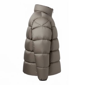 Nouveau Manteau d'hiver pour homme très demandé, couleur unie, col montant, fermeture éclair, épais, décontracté, coupe classique, en polyester - Product Image 3