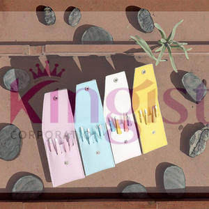 Ensemble de pinces à cils en acier inoxydable, best-seller, avec pointe courbée et droite, pinces à cils pour extensions, pinces à cils avec revêtement en papier - Product Image 4
