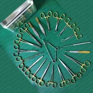 Juego de Instrumentos de Cirugía General de Alta Calidad de 21 Piezas, Tijeras y Pinzas Quirúrgicas Básicas con Caja de Esterilización, Certificación CE - Product Image 3