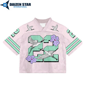 เสื้อฟุตบอลตาข่ายแบบยูนิเซ็กซ์ พิมพ์ลายแบบซับลิเมชั่น พร้อมชื่อทีมและชื่อผู้เล่นตามสั่ง คุณสมบัติป้องกันรังสียูวีและแห้งเร็ว - Product Image 3
