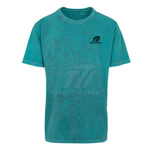 Camisetas de hombre con diseño moderno, 100% algodón, lavado ácido, color sólido, talla adulta, corte holgado, estampadas, para hombre. - Product Image 6
