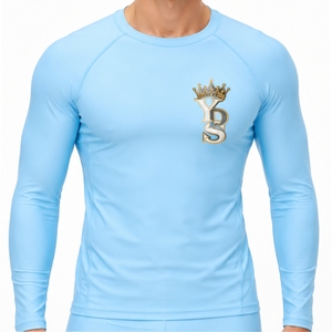 Custom Men <b>Long</b> <b>Sleeve</b> Shorts <b>Swimsuit</b> Embroidered Logo Quick Dry Stretch Fabric Eco-Friendly Anti-Bacterial Athletic Comfort - Product Image 4