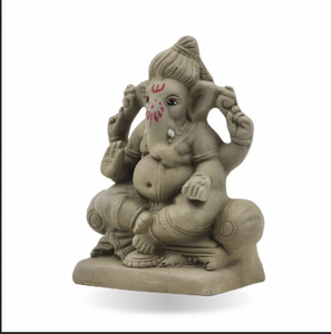 Traditional Handmade Clay Ganesh <b>Statue</b> For Temple Home Decor Festival Display <b>Religious</b> Decoration And Wholesale - Product Image 3