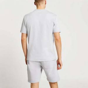 Ensemble de survêtement personnalisé 2026 avec logo, pour hommes, marque privée, ensemble short et t-shirt 100 % coton, été, prix abordable - Product Image 3