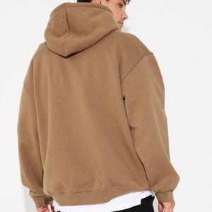 Sudadera con capucha de forro polar grueso, corte holgado, estilo urbano, rica en algodón, tipo jersey, personalizable con etiqueta privada, lisa - Product Image 5