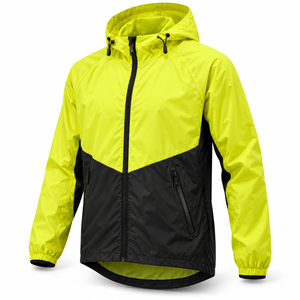 Hot <b>Pink</b> Cropped Hooded Windbreaker <b>Jacket</b> Lightweight Windproof Outdoor Rain Shell Unisex Sports Workwear Private Label Casual - Product Image 5