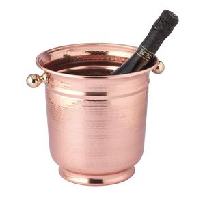 Elegant Handmade Pure Copper <b>Ice</b> <b>Bucket</b> with Hammered Texture for Luxury Hotel Bar and Wedding <b>Table</b> Decoration - Product Image 5