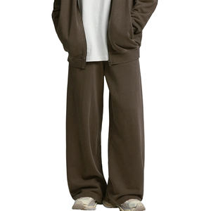 Pantalones Deportivos Casuales con Logotipo Personalizado al por Mayor, Pantalones Deportivos de Pierna Ancha 100% Algodón, Pantalones Deportivos de Pierna Recta para Hombre, Estilo Universitario - Product Image 2