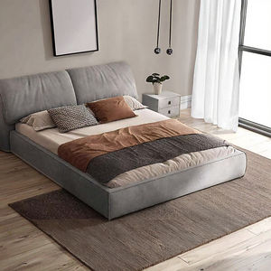 Costfull กรอบเตียงผ้าหูช้างทันสมัยไฟร่วมสมัยหรูหราบ้านเฟอร์นิเจอร์ห้องนอนบ้านหรูหราทันสมัย - Product Image 1