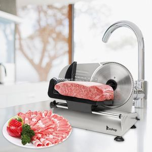 SL526 Affettatrice per Alimenti Domestica 110V/150W, Tagliatrice a Nastro Semi-Automatica da 7,5 Pollici per Carne e Alimenti, Tritacarne e Affettatrici 110V/150W - Product Image 1