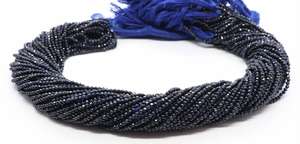 Perles Rondelles Micro-facettées en Saphir Bleu Naturel AAA 2 MM, Perles de Pierre Précieuse Saphir Bleu, Perles Rondelles Facettées en Saphir de 13 Pouces - Product Image 5