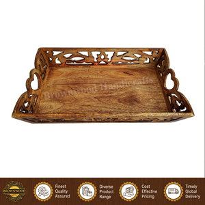 Bandeja de Servir Rectangular de Madera Natural 100% Hecha a Mano, Diseño Único y Calidad Premium para Restaurantes y Hoteles - Product Image 3