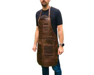 Delantales de cuero estilo peto, unisex, personalizados, multiusos, para barbería, salón, peluquería, nuevas capas, delantal de cuero - Product Image 3