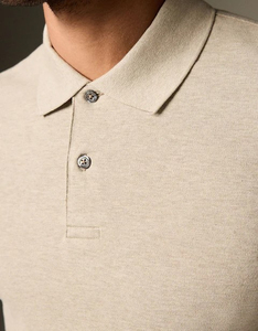 Chemise pour homme en polyester/coton tricoté à manches courtes, motif géométrique, respirante, décontractée, vert clair, logo personnalisé, durable - Product Image 6