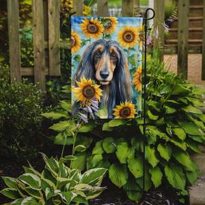 Multicolor Afghan Hound Sunflowers <b>Garden</b> <b>Flag</b> Decorative Yard Banner for Patio Artwork Mailbox <b>Flag</b> for Flower Beds Yard Size - Product Image 2