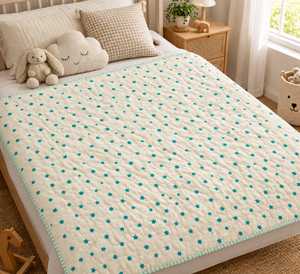 Cotton Woven Canvas Plain Baby Quilt Pink Floral Cartoon Duck Pattern Breathable Medium Weight <b>Blanket</b> Boys Girls Infant - Product Image 3