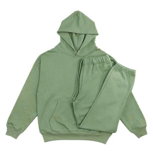 Unisex Hooded Winter <b>Tracksuit</b> Long Sleeve Breathable Eco-Friendly Fabric Design Drawstring Elastic Waist Custom Solid <b>tracksuit</b> - Product Image 4