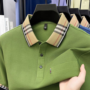 เสื้อยืดโปโลผู้ชาย แบรนด์ Business Pocket รุ่น Summer Breathable Classic Golf Work Top XxPolo คอปกแบบลายสก็อต แขนสั้น ผ้าฝ้ายปิเก้ สวมใส่สบายๆ - Product Image 3
