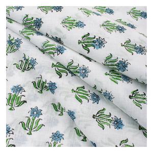 Indian Floral Hand Block Printed High Quality Fabric Lightweight Soft for Newborns for Home Decor Clothing Custom for Boys - Product Image 5