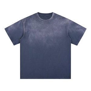 T-shirt Homme Oversize Vintage Délavé à l'Acide Coton Streetwear Col Rond Décontracté Tendance Mode USA Marché de Détail - Product Image 5