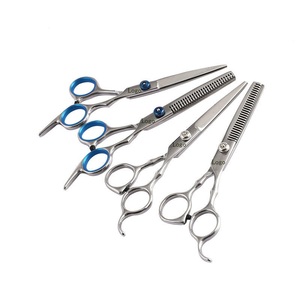 Ciseaux professionnels de salon en acier inoxydable et céramique pour droitiers, ciseaux de coiffure pour la coupe et l'éclaircissement des cheveux - Product Image 1