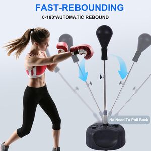 Punching Bag with <b>Stand</b>, Heavy <b>Boxing</b> Bag Height Adjustable Reflex Bar and Speed Punching Bag for Adults & Youth, Home Gym Train - Product Image 5