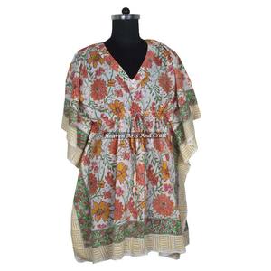 Nuevo Caftán Corto de Algodón para Mujer, Moda 2026, Túnica de Algodón, Vestido Largo Holgado, Estilo Hippie Boho - Product Image 5