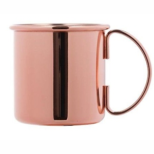 Bulk Handcrafted Moscow Mule Copper Mug Smooth Barrel Shape <b>Metal</b> Cocktail Cup Vintage Beer Mug Brass Handle Barware Copper Mug - Product Image 2