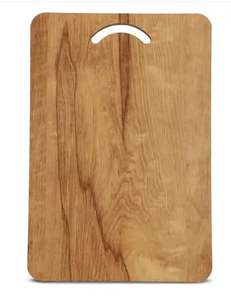 เขียงไม้ทนทานพร้อมด้ามจับและที่ตัก สำหรับใช้ในครัว สำหรับเนื้อ ขนมปัง อาหารปรุงสุก และการแกะสลัก - Product Image 2