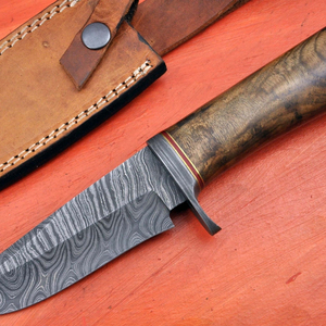 Couteau de chasse et de camping à lame fixe en acier inoxydable, couteau d'extérieur avec lame tranchante, manche ergonomique pour la randonnée, la pêche et le bushcraft - Product Image 3