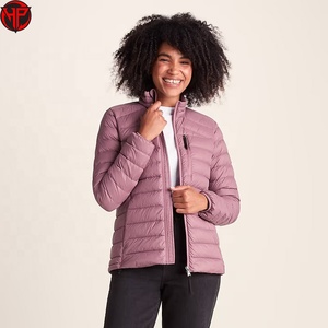 Doudoune matelassée légère pour femme, manteau d'hiver à col montant zippé, veste rembourrée personnalisée pour femme - Product Image 2