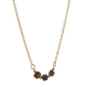 Handmade Sodalite Raw Gemstone Necklace Minimalist Birthstone Jewelry with Adjustable Gold-Plated Chain - Product Image 6