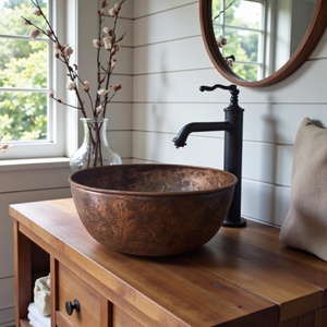 Producción eficiente de lavabos de cobre, producción en masa de lavabos de cobre, fabricación escalable de lavabos de cobre, producción en fábrica de lavabos de cobre - Product Image 1