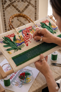 Boho Embroidered Canvas Tote Bag Large Capacity Women <b>Handbag</b> <b>Sequined</b> Beaded Shoulder Crossbody Bag for Daily Travel - Product Image 4