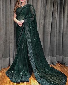 Saree de travail en georgette lourde de haute qualité avec chemisier Exportateur et fournisseur indiens - Product Image 4