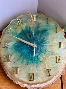 Exceptional unique <b>wall</b> <b>clock</b> <b>design</b> Supplier utility decor <b>clock</b> Custom epoxy resin art <b>clock</b> - Product Image 4